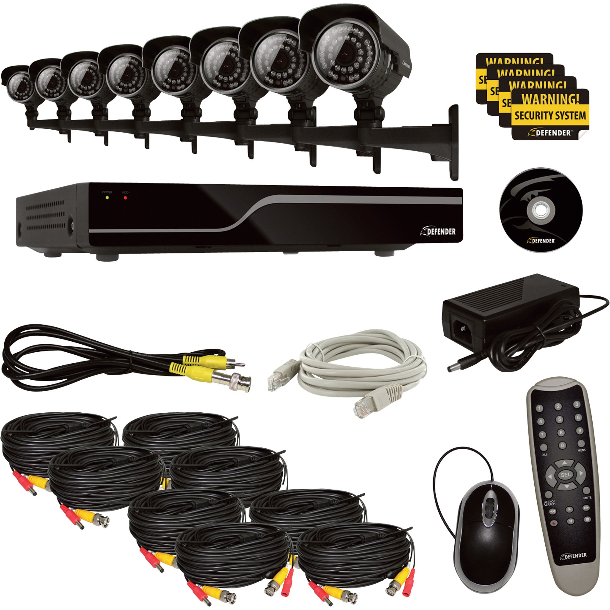 Sentinel DVR Surveillance System — 8-Channel DVR with 8 High-Resolution